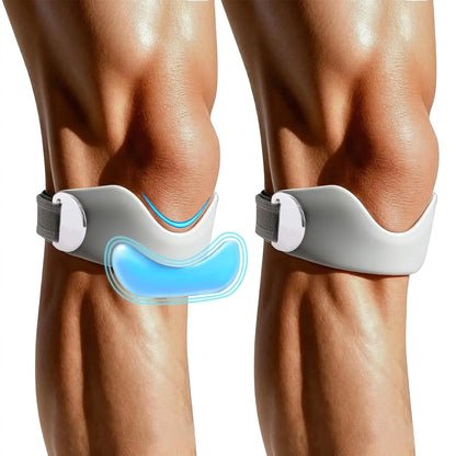 Silicone Patellar Tendon Support Strap Adjustable Knee Brace for Men Women Fast Pain Relief Ideal for Running Hiking Basketball Gym Squats Tennis Badminton Cycling Relieves Meniscus Tear Tendinitis Jumper'S Knee